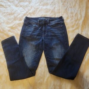 American Eagle Outfitters Women's Blue Jean Jeggings size 6 Regular